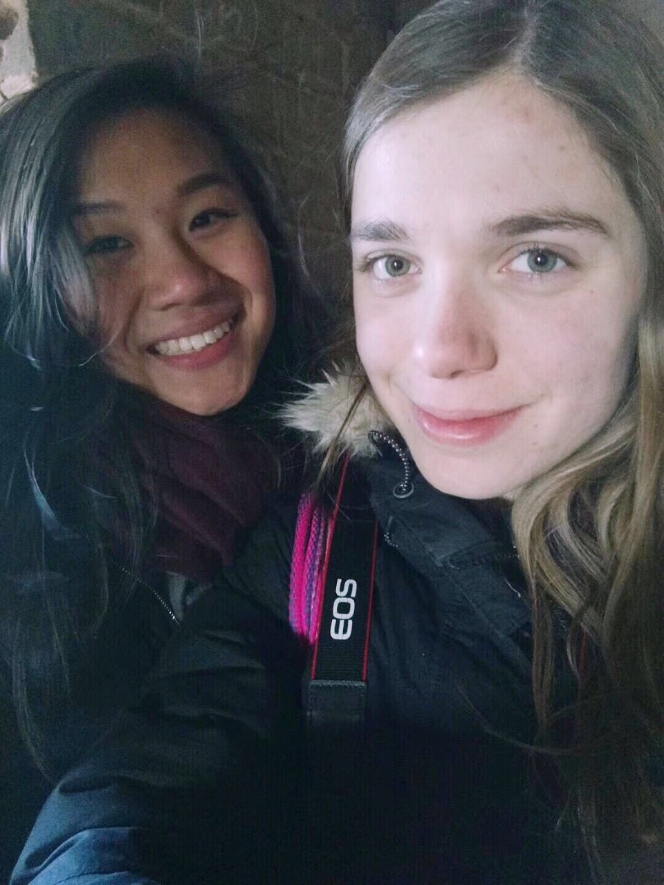 Jocelyn y Katrin disfrutando su tiempo en China